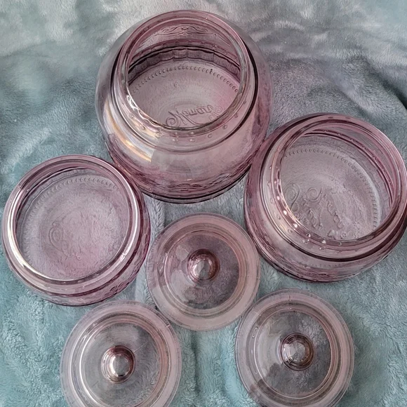 The Pioneer Woman Pink Glass Canister Set with Lids - Picture 4 of 8